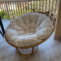 Poltrona rotonda in rattan