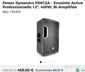 Rd Power Dynamics 7 Professional Audio PD612A  			