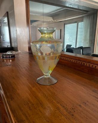 Vaso in vetro policromo