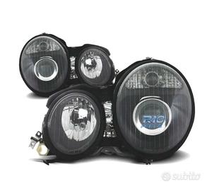 FARI MERCEDES CLASSE E W210 95-99 FONDO NERO