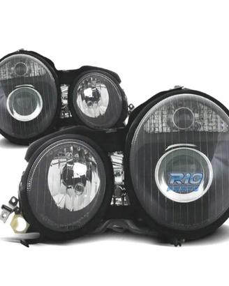 FARI MERCEDES CLASSE E W210 95-99 FONDO NERO
