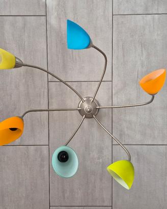 Lampadario Poli Po' De Majo Vetro Murano applique 