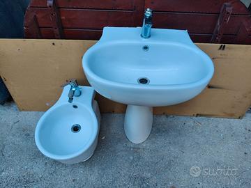 lavabo e bidet in ceramica 