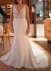 Abito da sposa e sovragonna taglia 38/40