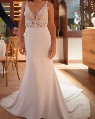 Abito da sposa e sovragonna taglia 38/40