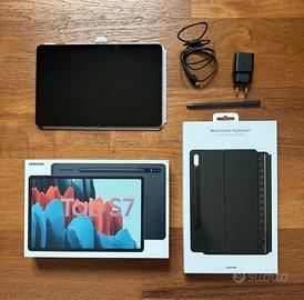 Samsung Galaxy Tab S7 128GB nero e cover/tastiera