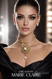 Chocker magnetico con pendente fatto a mano