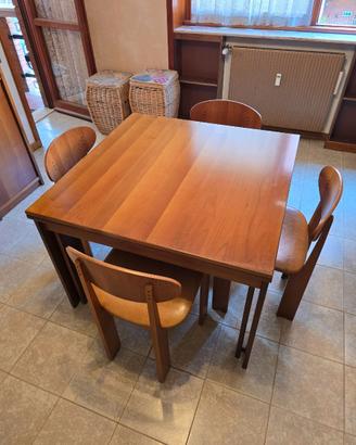 Set da pranzo/soggiorno tavolo + 6 sedie imbottite