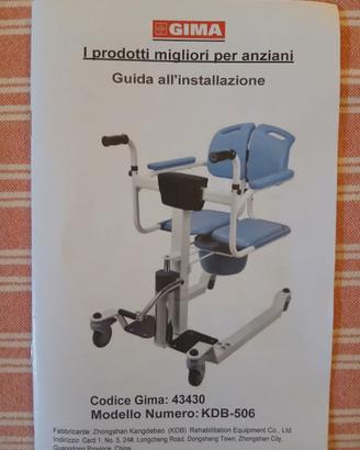 Sedia idraulica per anziani e disabili