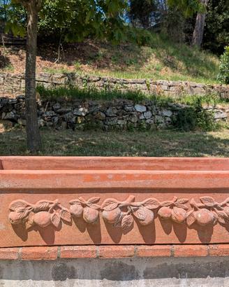 Fioriere vasi terracotta rettangolari fatte a mano