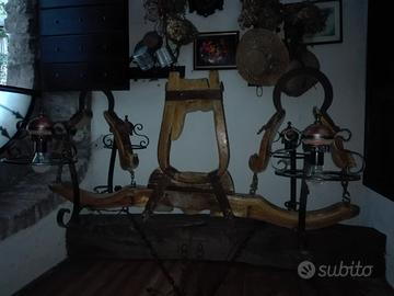 Lampadario antico giogo buoi