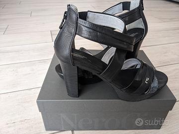 sandali tacco neri NeroGiardini 39