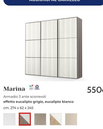 Armadio scorrrvole tre ante