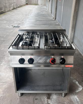 Cucina gas professionale 4 fuochi LOTUS 70x80