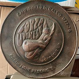 Udinese Calcio Udine Piatto in rame 1977 -78