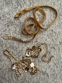 Set 2 cinture gioiello oro