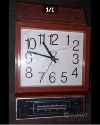 Radio orologio ARTIME Italy da parete o da tavolo.