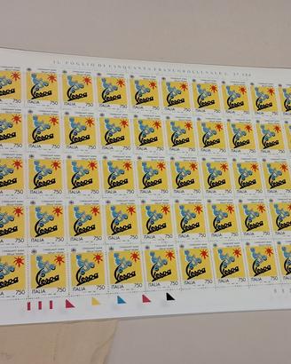 Francobolli Vespa 1996 – Foglio completo 50 anni