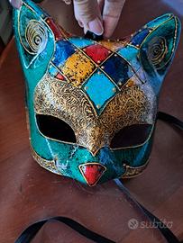 Maschera Veneziana Artigianale "Gatto" – firmata