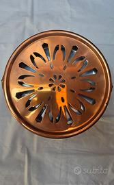 Scaldaletto Antico in Rame con Design Floreale Per