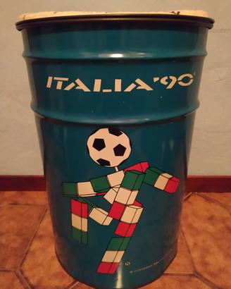 Contenitore metallico pouf Italia 90