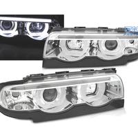 FARI OCCHI ANGEL BMW SERIE 7 E38 94-01 FONDO CROMA