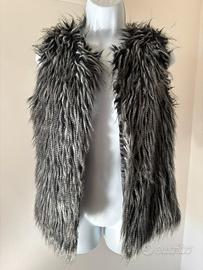 Smanicato il pelliccia sintetita donna / S