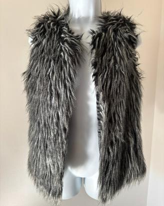 Smanicato il pelliccia sintetita donna / S