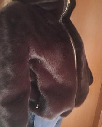 Giacca in ecopelliccia con zip Fracomina