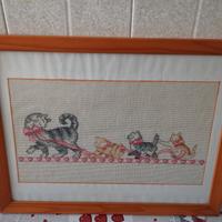 Quadro punto e croce gatti
