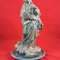 Statua scultura Madonna in ceramica di Faenza