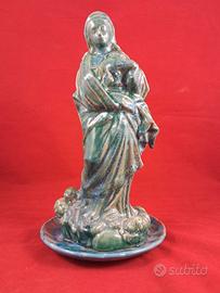 Statua scultura Madonna in ceramica di Faenza