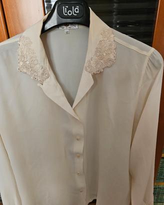 Camicia donna di seta taglia 48 mis spalle 42 cm