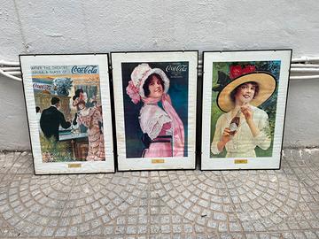 Stampe originali Coca Cola anni 80 con cornice