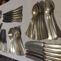 Servizio posate da tavola in argento 1000 x 12