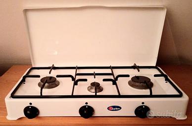 Fornello Parker a tre 3 fuochi con termovalvole