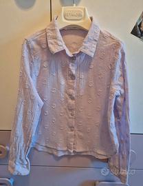 Camicia bambina, lilla, 128 cm. 