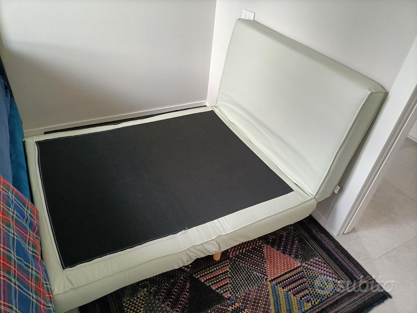 Poltrona - letto SHIFT in PELLE BIANCA - Apertura frontale - Letto 180 x  100 cm