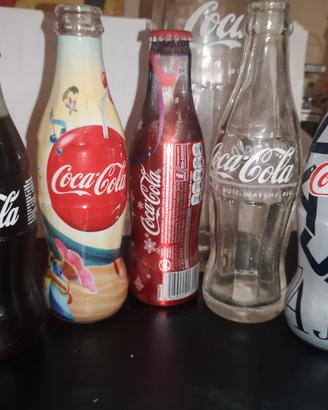 piccola collezione di bottiglie coca cola anni 90