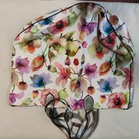 Borsa Tote Reversibile Floreale e Argento - Come N