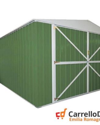 Box acciaio garage lamiera 360x600 verde