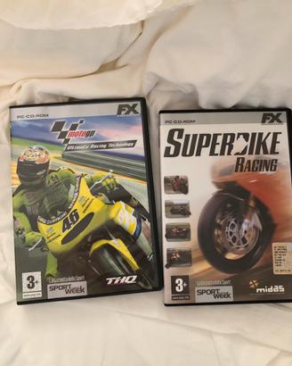 Superbike racing e Moto gp games pc cd rom