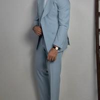 Completo doppio petto azzurro nuovo