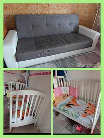 blocco divano più culla lettino