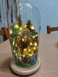 Presepe in campana di vetro
