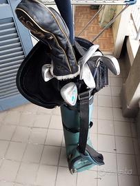 set completo da golf sacca portamazze + 9 mazze