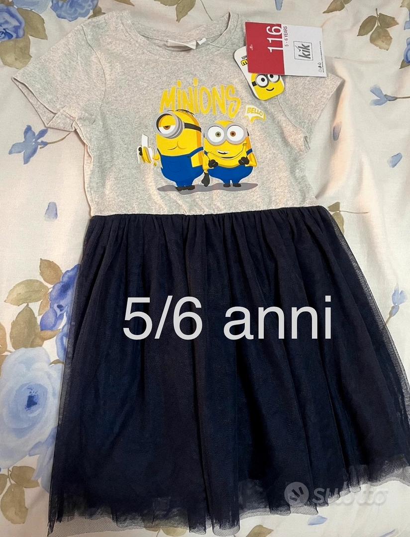 Abito vestito blu minions cotone 116cm 6 anni - Tutto per i bambini In  vendita a Napoli