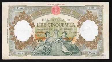Banconota lire 5000 del 1961