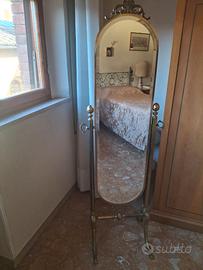 Specchiera girevole in ferrro battuto