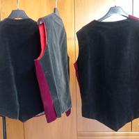 gilet  per costume sardo  uomo in velluto bordò  